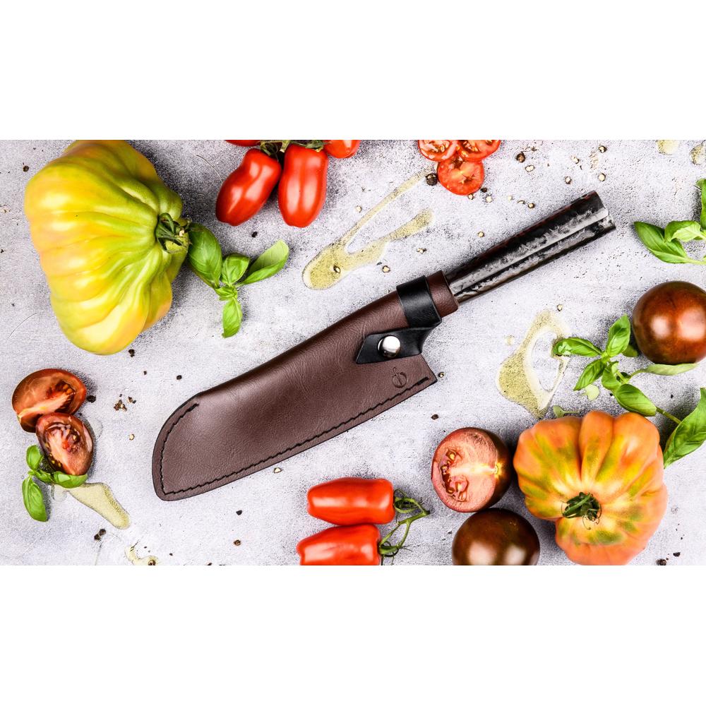 Forged Essentials Lederhülle für Santokumesser 18cm
