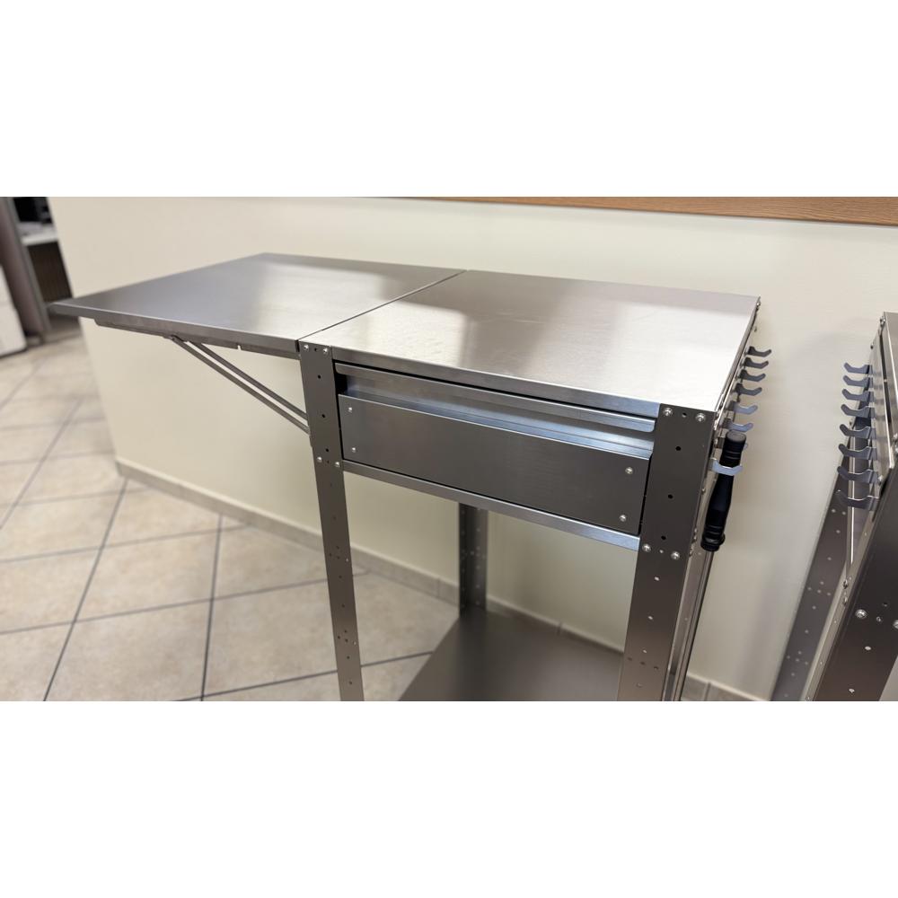 Gast Klappbord 60x60cm für Pizzaofen Tisch fahrbar