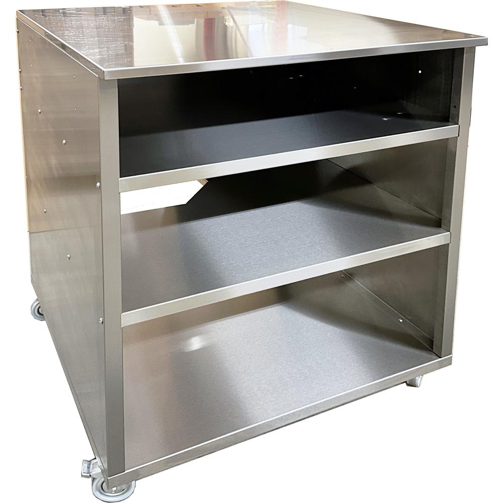 Gast Pizzaofen Schrank fahrbar 75 x 75 x 98cm mit Gasflaschenfach
