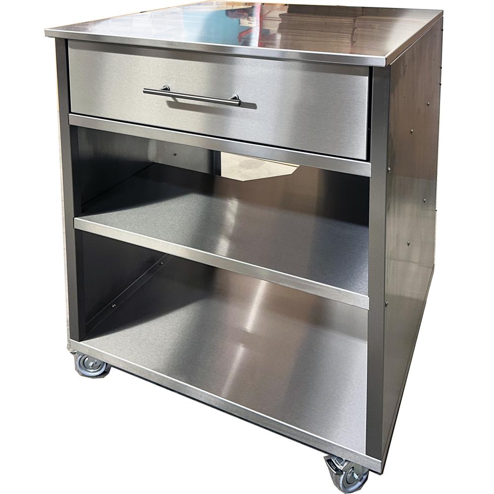 Gast Pizzaofen Schrank fahrbar 75 x 75 x 98cm mit Gasflaschenfach