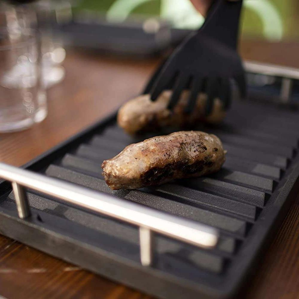 Lunaway Gusseisen Grillplatte 42 x 30 cm emailliert #BBQ_ONDULATA4330_SB