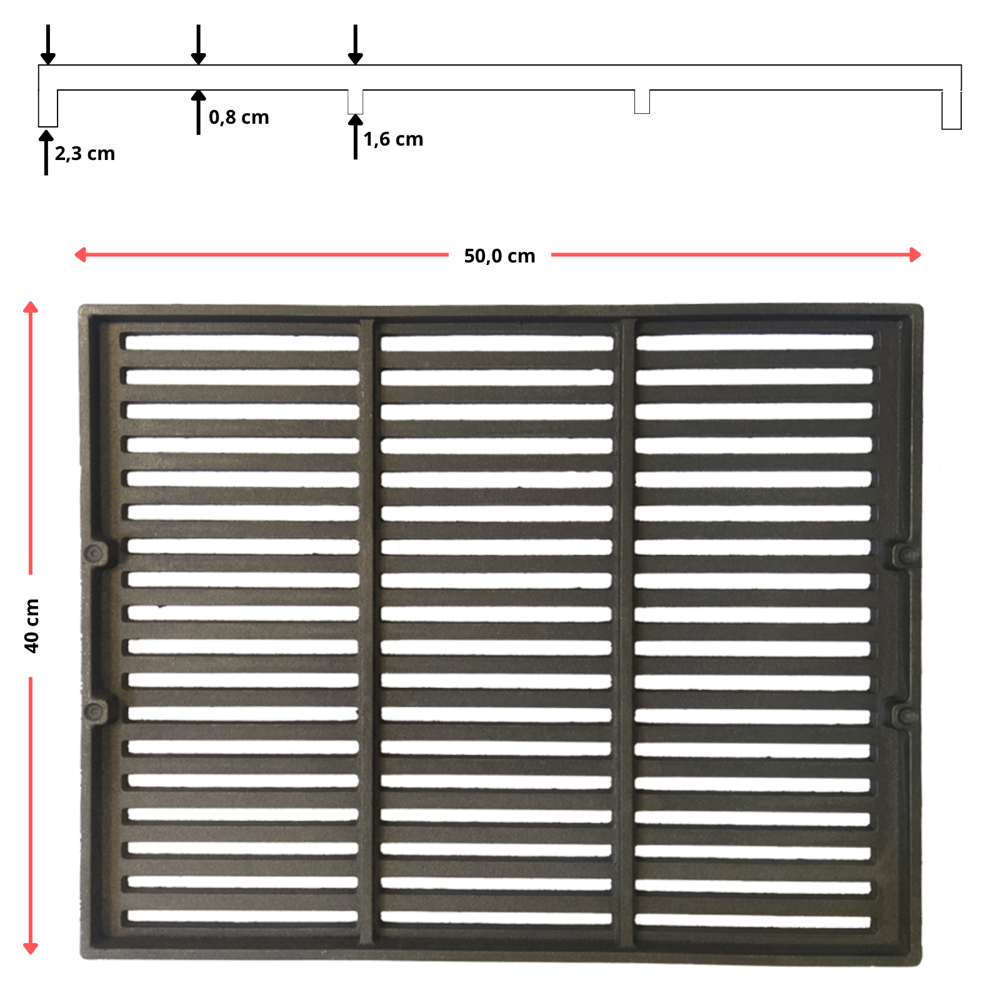 Lunaway Gussrost 50x40x2 cm #GA500400