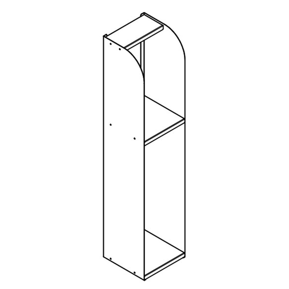Gast Holzfach 30x30cm, 140cm hoch, mit Zwischenfach